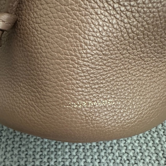 MANSUR GAVRIEL Biscotti Tan Drawstring Champagne Bucket Bag Purse - Picture 10 of 15